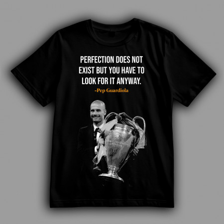 Футболка "Perfection does not exist but you have to look for it anyway", - Pep Guardiola
