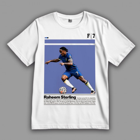 Футболка Рахим Стерлинг. Оверлок фланга