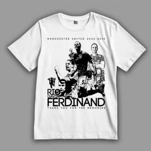 Футболка Рио Фердинанд. Спасибо за воспоминания. «Манчестер Юнайтед» 2001-2014