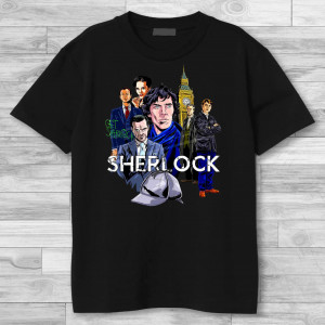 Футболка сериал «Шерлок», производства BBC и Hartswood Films