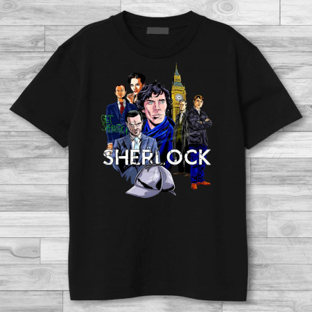 Футболка сериал «Шерлок», производства BBC и Hartswood Films