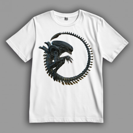 Футболка Ксеноморф из фильма "Чужой" в форме Уробороса