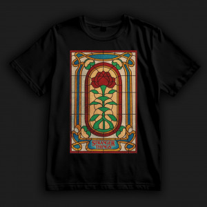 Футболка "Дуже дивні справи". Вітраж будинку Крилов