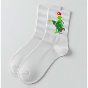 Носки с принтом ёлочки, которую украл Гринч