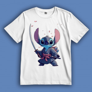 Футболка Стич самурай