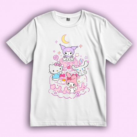 Футболка тортик с персонажами Sanrio