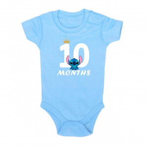Дитячий боді для хлопчика зі Стичем та написом десять місяців
