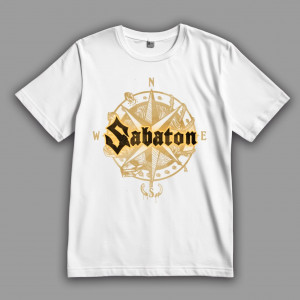Футболка логотип Sabaton на фоне розы ветров