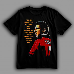 Футболка Эрик Кантона: "Сменить можно что угодно, кроме любимого футбольного клуба"