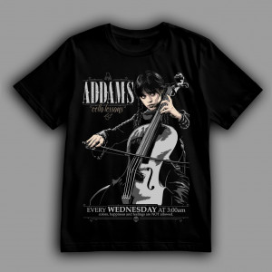 Футболка Венздей. Уроки гри на віолончелі Аддамс