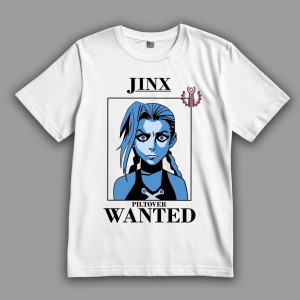 Футболка Arcane: League of Legends. Wanted Jinx