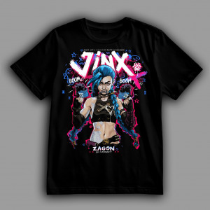 Футболка Аркейн. Паудер (Powder), вона ж Джинкс