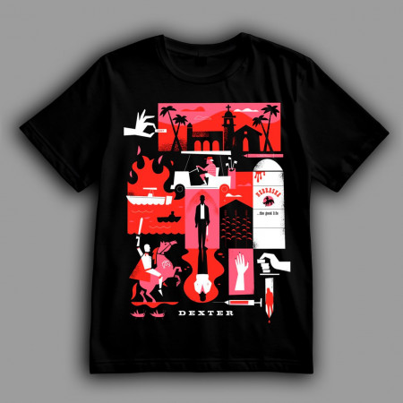 Футболка коллаж по вселенной "Декстер"