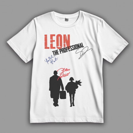 Футболка Léon: The Professional с автографами главных актеров и режиссера