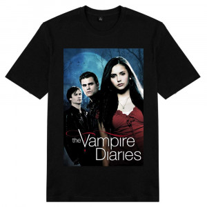 Футболка Дневники вампира. Елена Гилберт и братья Сальваторе 