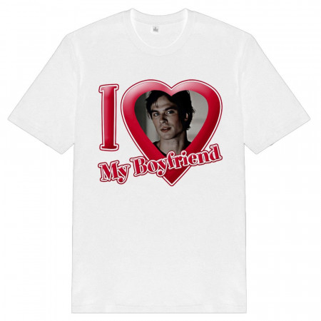 Футболка Дневники вампира. Я люблю своего парня,  Деймона Сальваторе 