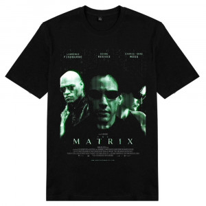 Футболка фильм "Матрица" при участии Киану Ривза, Лоренса Фишберна и Кэрри-Энн Мосс