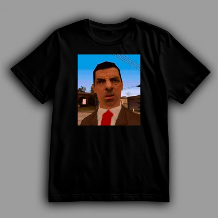 Футболка мем низькополігональний Містер Бін із GTA: San Andreas