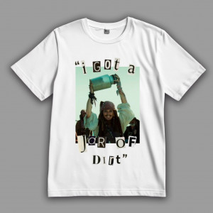 Футболка Pirates of the Caribbean. Captain Jack Sparrow: "I got a jar of dirt!"