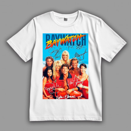 Футболка "Спасатели Малибу" с автографами актерского состава