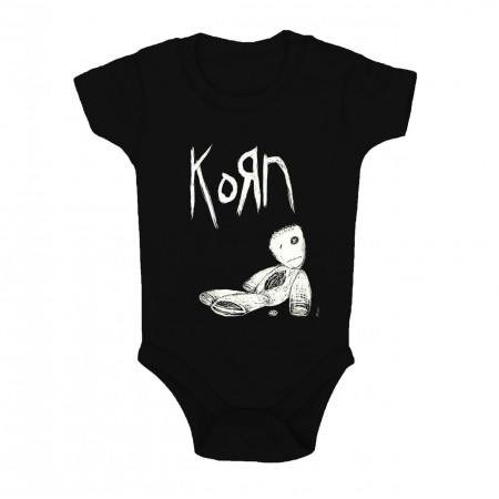 Детское боди Korn и их талисман, тряпичная кукла