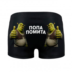 Трусы мужские с принтом на попе Попа помыта