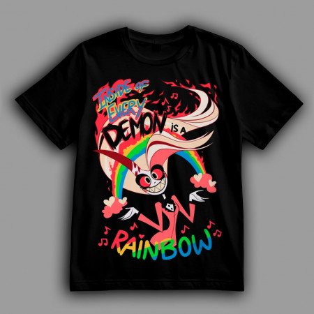 Футболка Отель Хазбин. Внутри каждого демона живёт радуга