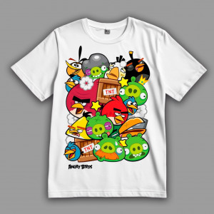Футболка Angry Birds. Вечная война птиц и свиней