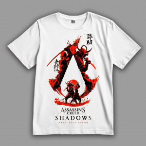 Футболка Assassin's Creed Shadows. Самурай Ясуке та синобі Наое