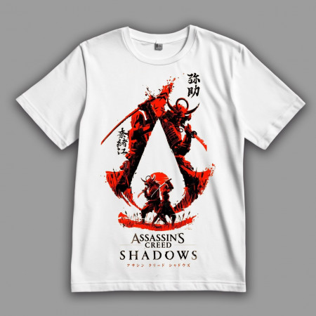 Футболка Assassin's Creed Shadows. Самурай Ясукэ и синоби Наоэ