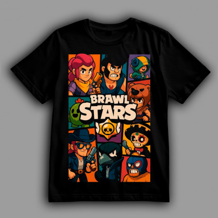 Футболка Brawl Stars. Character collage