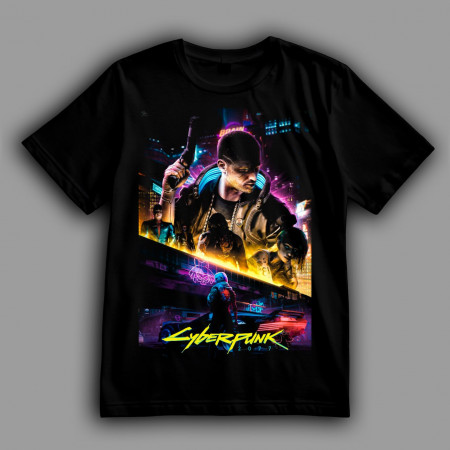 Футболка Cyberpunk 2077. Меняй плоть на хром