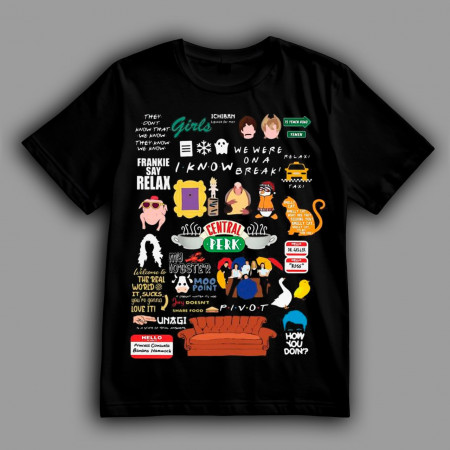 Футболка Подборка отсылок на сериал "Друзья"