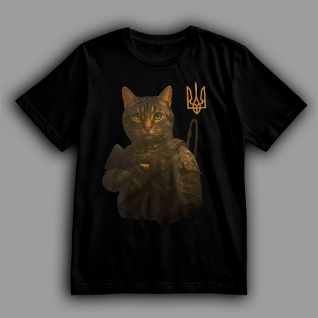 Футболка Котик ЗСУ без шлема