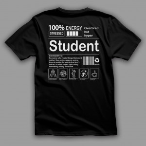 Футболка з принтом на спину для студента