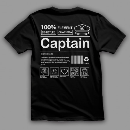 Футболка с принтом на спину для капитана