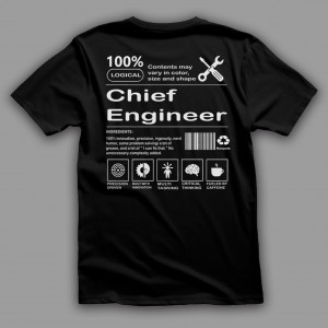 Футболка с принтом на спину для главного инженера