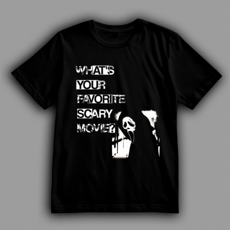 Футболка Крик. Какой твой любимый страшный фильм?