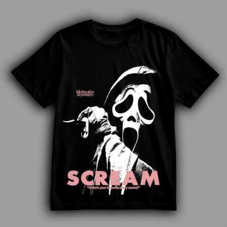Футболка Scream. Ghostface. What's your favorite scary movie?