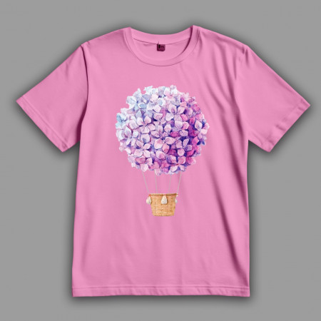 Женская футболка Цветочный воздушный шар