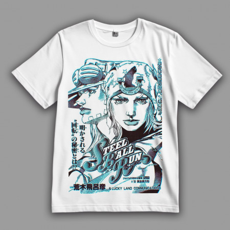 Футболка Невероятные приключения ДжоДжо. «Тайна вращения» будет раскрыта!?!?!