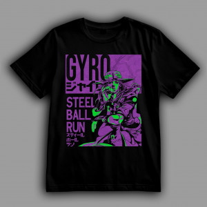 Футболка Невероятные приключения ДжоДжо: Стил Болл Ран. Джайро Цеппели 