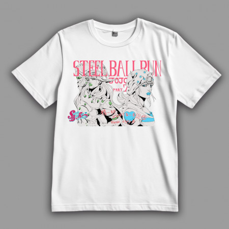 Футболка Невероятные приключения ДжоДжо. Гонка стальной шар