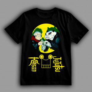 Футболка Магическая битва. Юдзи Итадори и Панда в охоте на вкусняшки