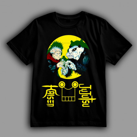 Футболка Магическая битва. Юдзи Итадори и Панда в охоте на вкусняшки