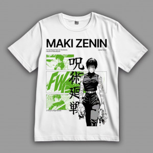 Футболка Магічна битва. Макі Зенін: "Якби я залишилася там, на дні, я б зненавиділа себе"