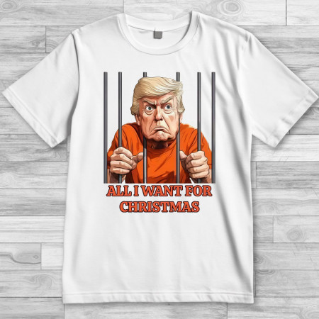 Футболка  All I want for Christmas Donald John Trump з бавовни