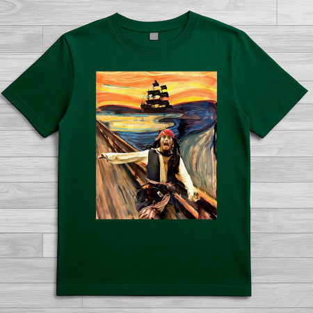 Футболка Капітан Джек Горобець , картина "Крик"