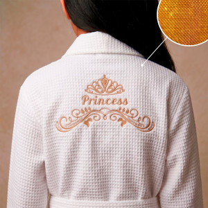 Халат з вишивкою Princess (вафля) 