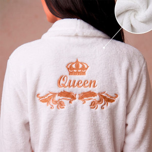 Халат с вышивкой Queen (плюш)